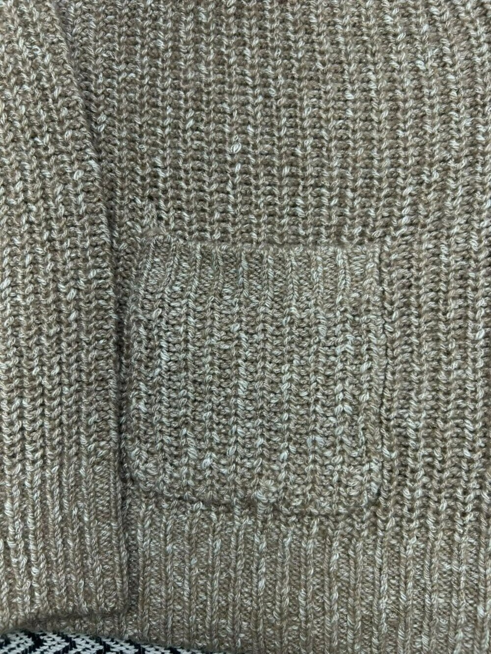 Haven Womens Knit Button Cardigan Taupe Medium Recycled Blend NWT - Picture 4 of 6